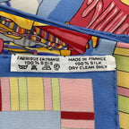 Hermes Carre 90 Prieres AU Vent Prayer in the Wind Silk Scarf Blue — view 8