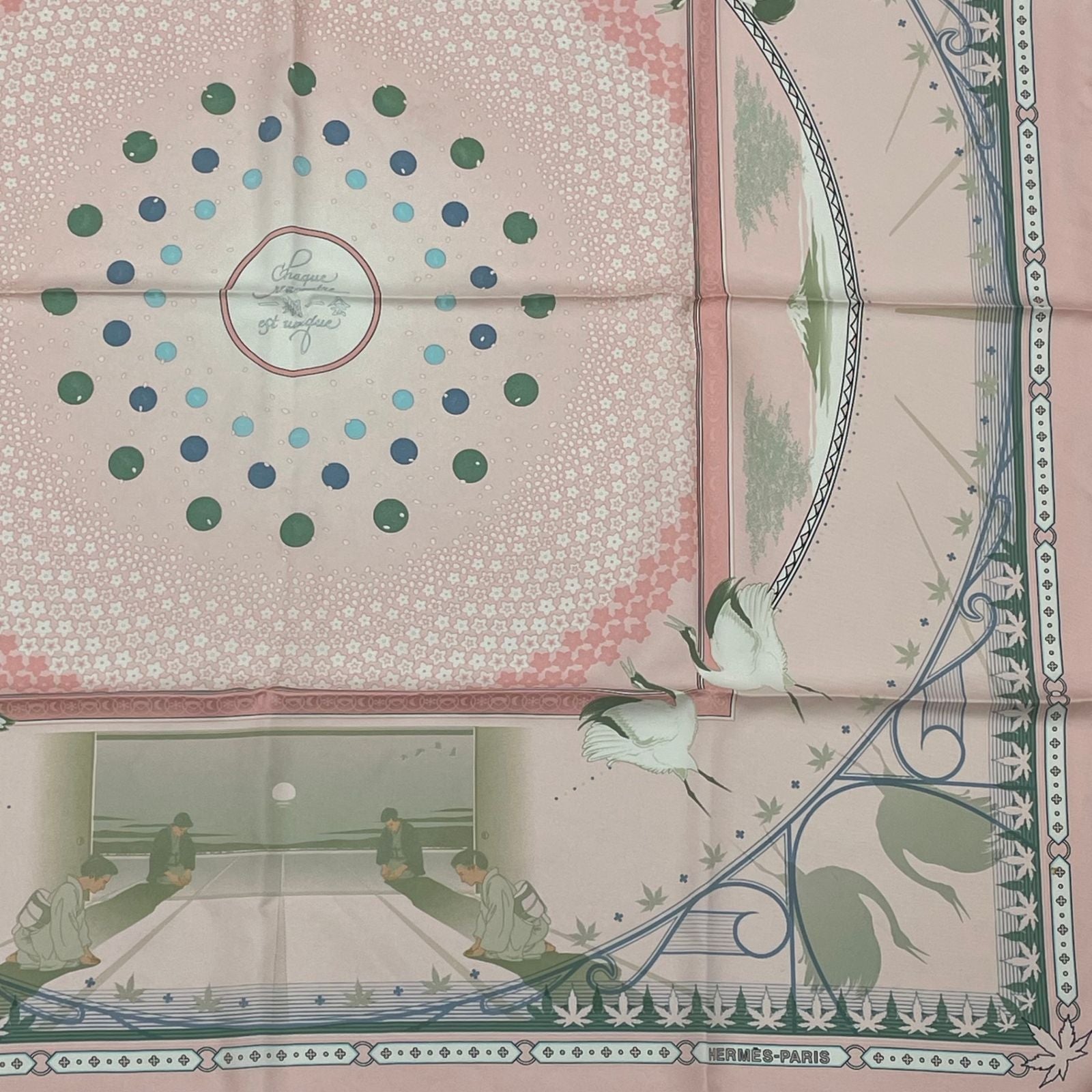 Hermes Rare Carre 90 One Era One Scarf Pink — view 5