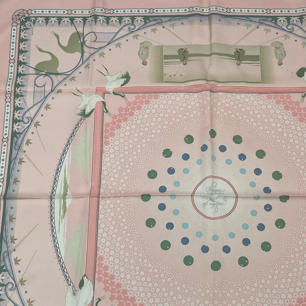 Hermes Rare Carre 90 One Era One Scarf Pink — view 2