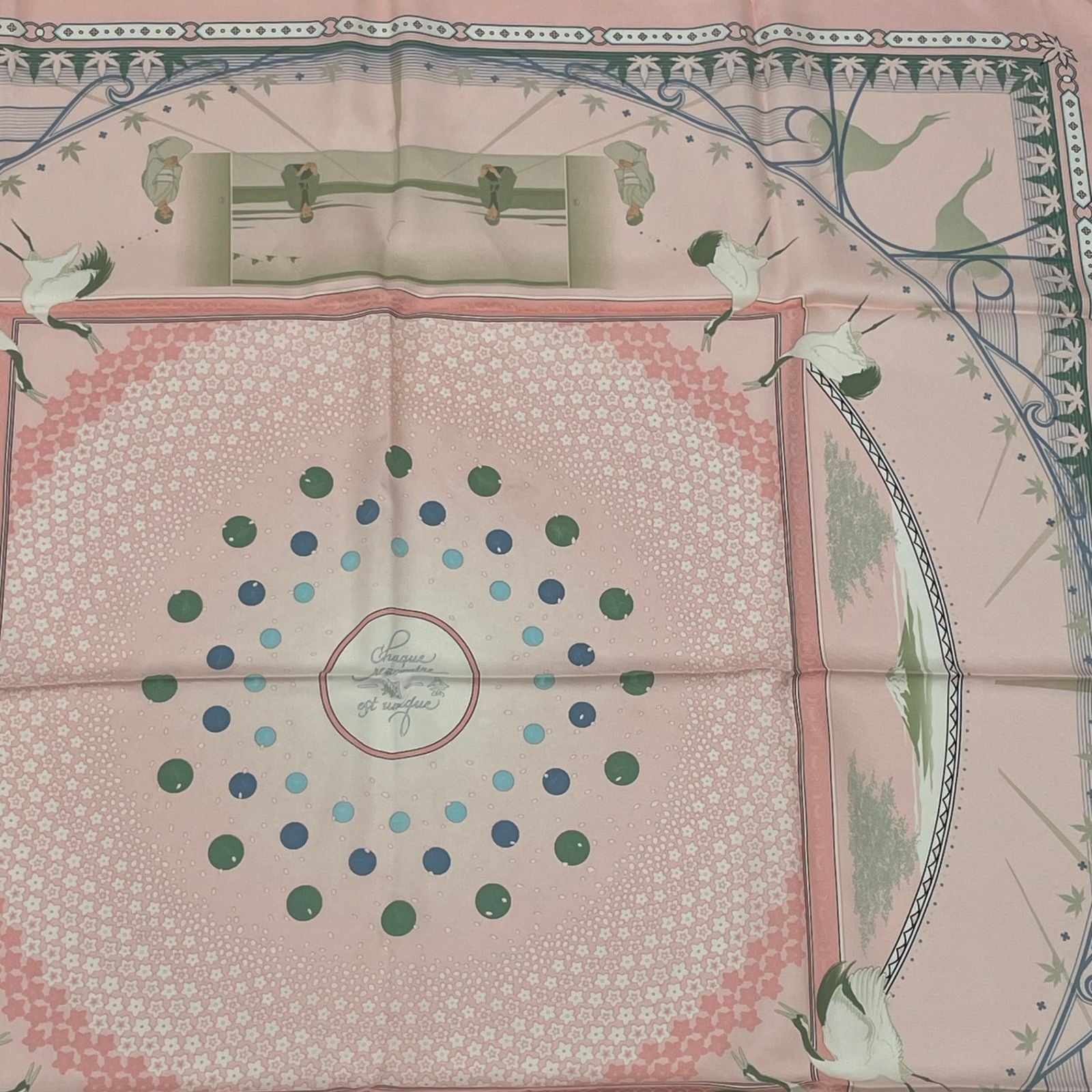 Hermes Rare Carre 90 One Era One Scarf Pink — view 3
