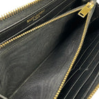 Saint Laurent Paris Wallet Black Zip Around Leather — view 4