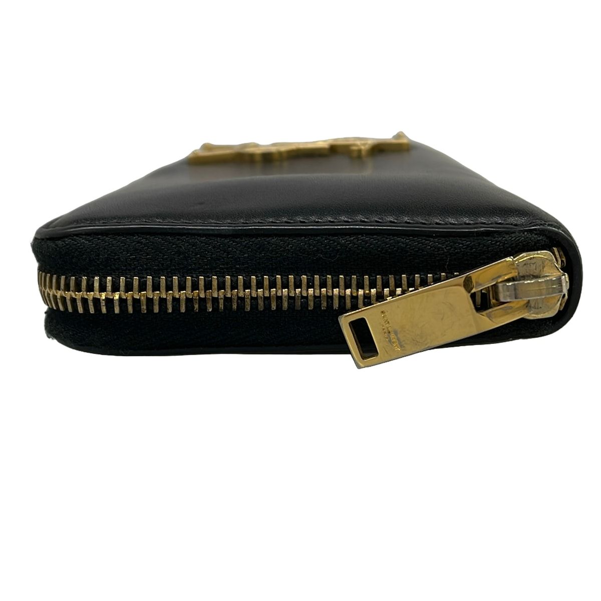 Saint Laurent Paris Wallet Black Zip Around Leather — view 8
