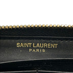 Saint Laurent Paris Wallet Black Zip Around Leather — view 5