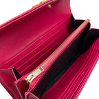 Saint Laurent Paris Wallet Monogram Large Flap Pink Zip Around Leather — view 4