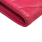 Saint Laurent Paris Wallet Monogram Large Flap Pink Zip Around Leather — view 8