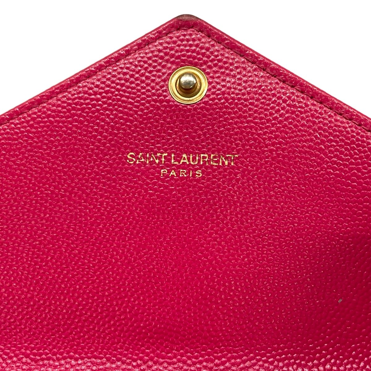 Saint Laurent Paris Wallet Monogram Large Flap Pink Zip Around Leather — view 6