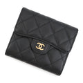 Chanel Trifold Wallet Classic Small Flap Lambskin Black