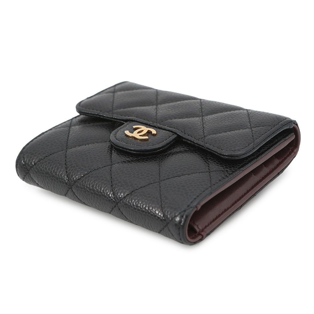 Chanel Trifold Wallet Classic Small Flap Lambskin Black — view 2