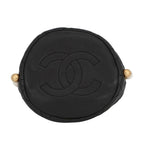 Chanel Chain Shoulder Bag Pearl Quilted CC Logo Black — view 3