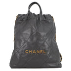 Chanel Backpack 22 Small Shiny Calfskin