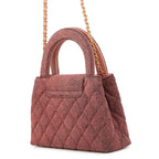 Chanel Handbag Quilted CC Logo Mini Shopping Bag Washed Denim 2-Way Black — view 2