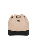Chanel Backpack Gabriel de Small CC Logo Quilted Aged Calfskin Black