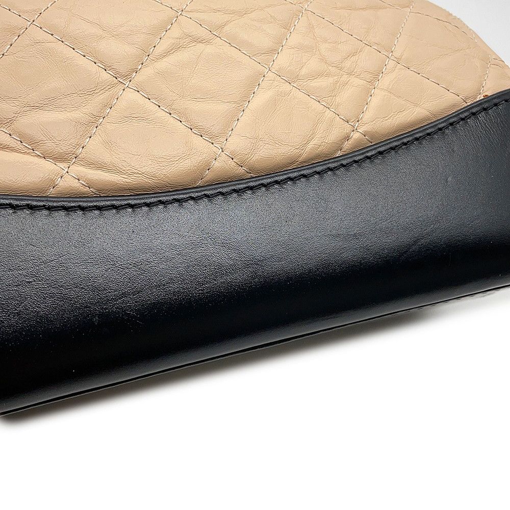 Chanel Backpack Gabriel de Small CC Logo Quilted Aged Calfskin Black — view 8