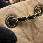 Chanel Backpack Gabriel de Small CC Logo Quilted Aged Calfskin Black — view 6