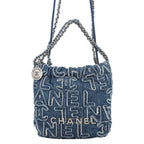 Chanel 22 Mini CC Logo Denim 2-Way Shoulder