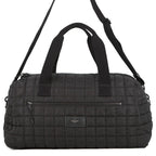 Saint Laurent Paris Boston Bag Noux Quilted Nylon Black
