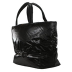 Saint Laurent Paris Tote Wide Puffer Logo Nylon Black — view 2