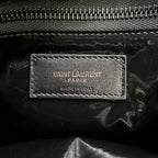 Saint Laurent Paris Tote Wide Puffer Logo Nylon Black — view 9