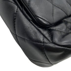 Chanel Chain Shoulder Bag Small Quilted CC Logo Lambskin Black — view 7