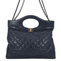 Chanel Chain Shoulder Bag 31 Quilted Large Shopping Aged Calfskin 2-Way