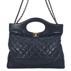 Chanel Chain Shoulder Bag 31 Quilted Large Shopping Aged Calfskin 2-Way