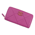 Chanel Wallet 19 Small Zip CC Logo Lambskin