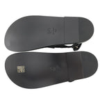 Chanel Sandals CC Logo Quilted Leather 38c Shoes Black — view 4