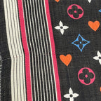 Louis Vuitton Shawl Game on Etole Noir Wool Scarf — view 4