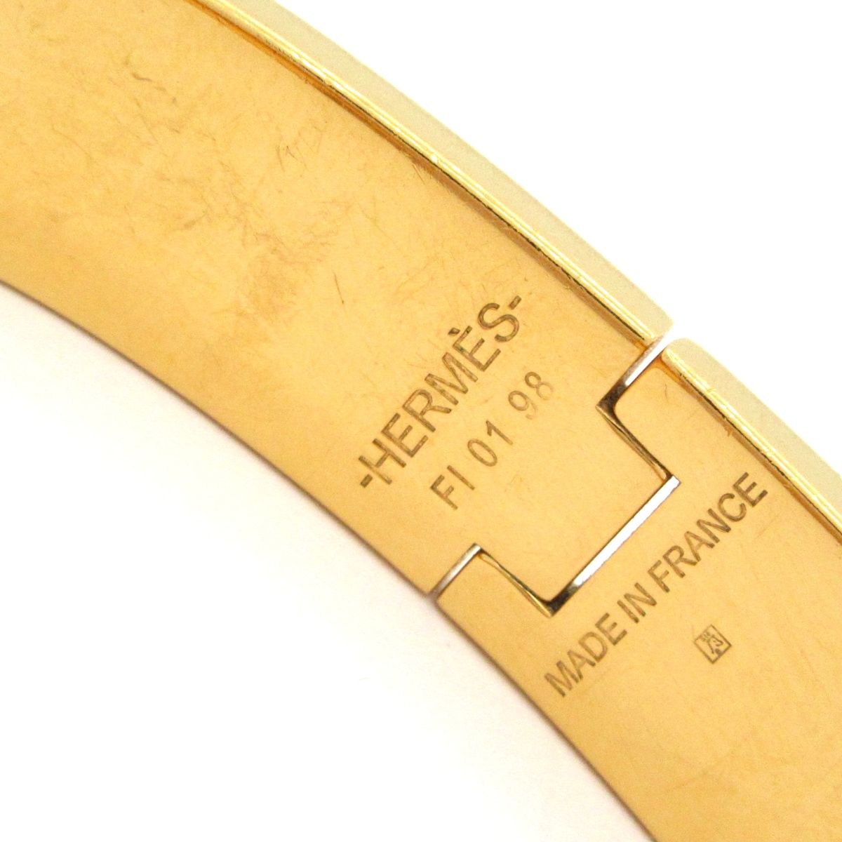 Hermes Bangle Click White Gold Bracelet — view 4