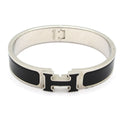 Hermes Bangle Click Silver Black Bracelet