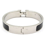 Hermes Bangle Click Silver Black Bracelet — view 3