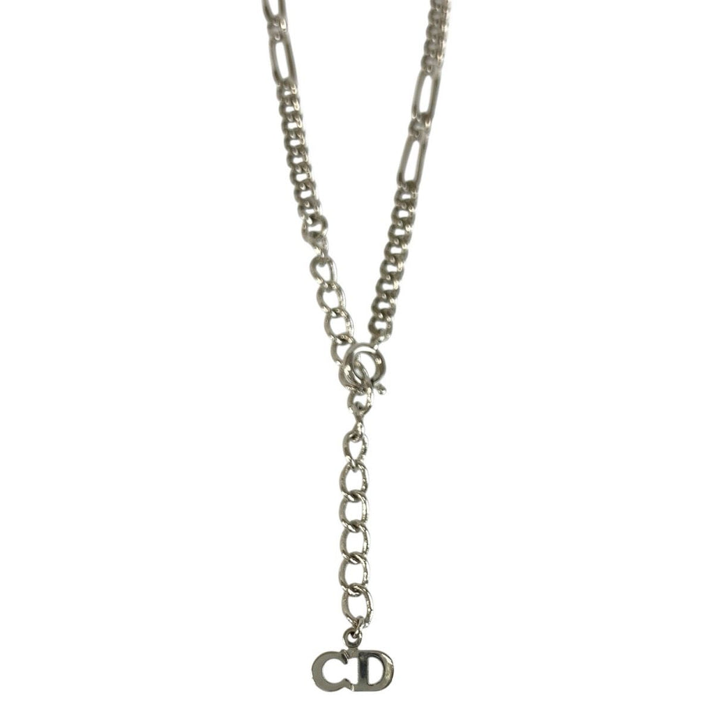 Dior Vintage CD Logo Silver Plated Necklace — view 6