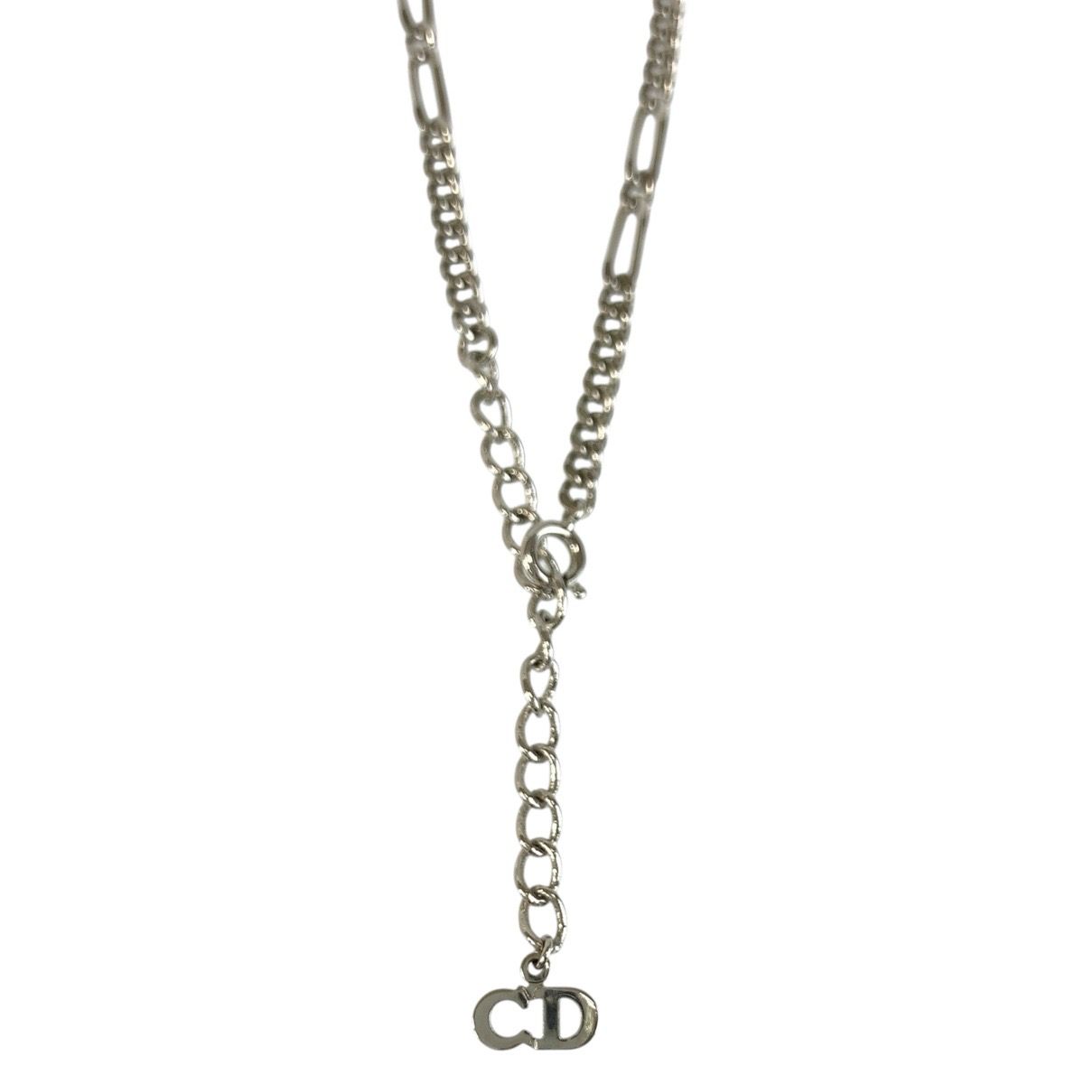 Dior Vintage CD Logo Silver Plated Necklace — view 6
