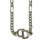 Dior Vintage CD Logo Silver Plated Necklace