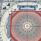 Hermes Carre 90 Chaque Rencontre Est Unique One Era Short Scarf Blue — view 2