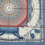 Hermes Carre 90 Chaque Rencontre Est Unique One Era Short Scarf Blue — view 5