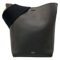 Celine Shoulder Bag Sangles Bucket Small Black Strap Removable