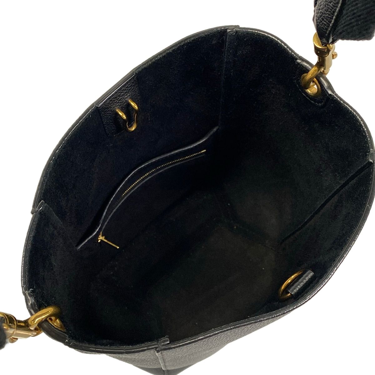 Celine Shoulder Bag Sangles Bucket Small Black Strap Removable — view 7