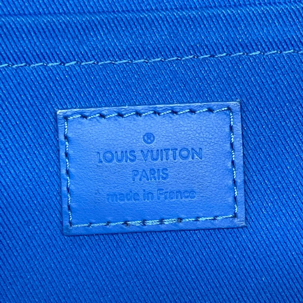 Louis Vuitton Shoulder Bag LV Aerogram City Keepall Light Blue Leather Cowhide — view 9