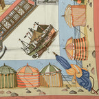 Hermes Scarf Silk Carre 90 Charmes Des Plages Normandes Normandy Coast Charm — view 5