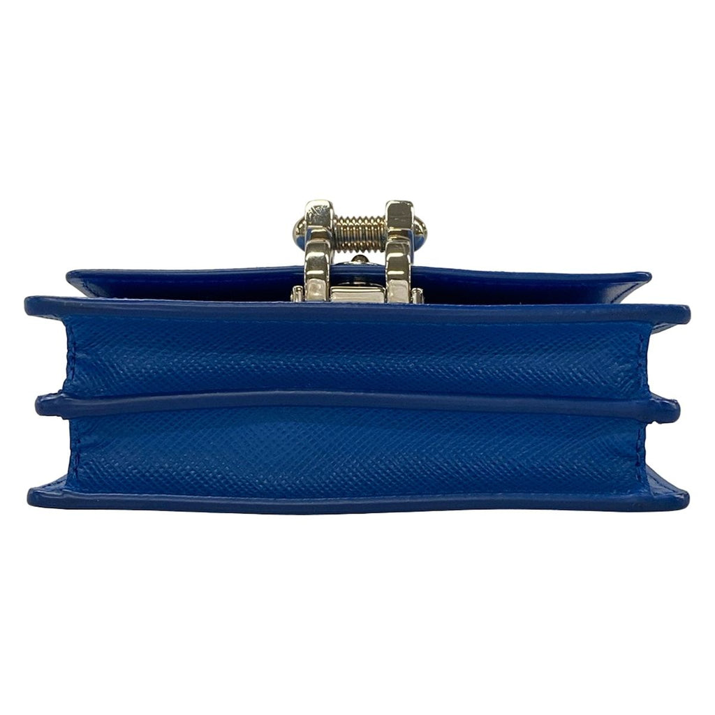 Prada Shoulder Bag Blue with Detachable Strap Leather — view 5
