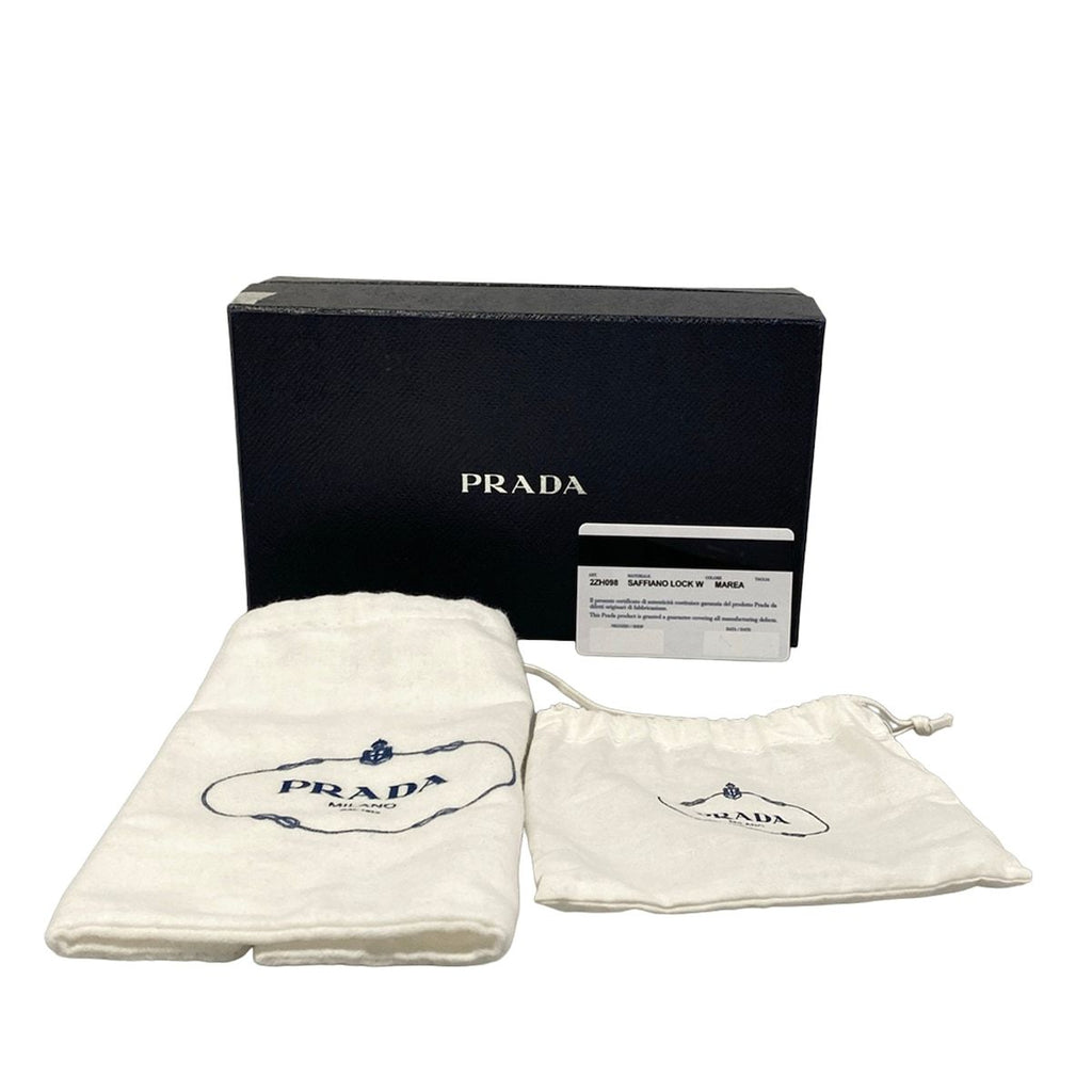 Prada Shoulder Bag Blue with Detachable Strap Leather — view 8