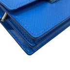 Prada Shoulder Bag Blue with Detachable Strap Leather — view 6