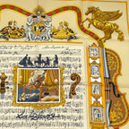 Hermes Carre 90 in Salzburg Yellow Orange Scarf Silk — view 3