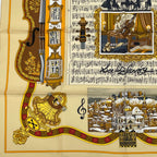 Hermes Carre 90 in Salzburg Yellow Orange Scarf Silk — view 4