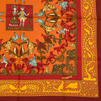 Hermes Carre 90 Early America Vintage Animal Print Scarf Silk — view 5