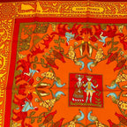 Hermes Carre 90 Early America Vintage Animal Print Scarf Silk — view 2