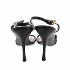 Louis Vuitton Sandals Pin Heels Strap Enamel 36 Black — view 5