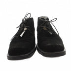 Chanel Lace Up Shoes Logo CC Suede 35.5 Black — view 4