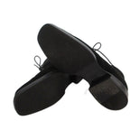 Chanel Lace Up Shoes Logo CC Suede 35.5 Black — view 6
